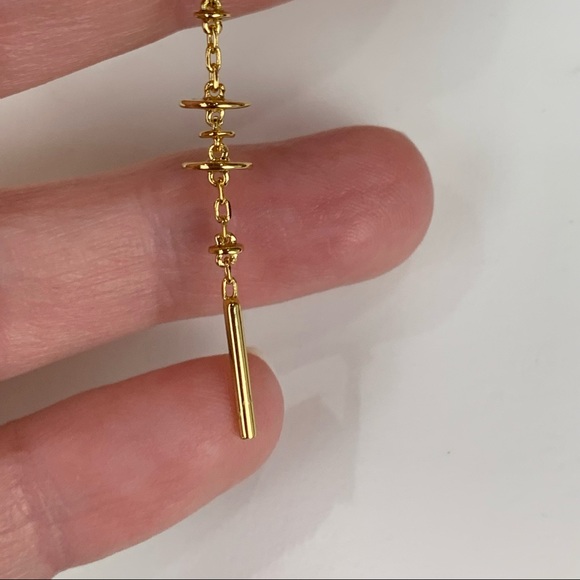 JULES SMITH Goldtone Disc Drop Necklace - Picture 4 of 8